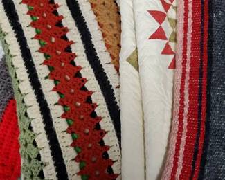 Blanket Bundle Afghans, Wool Indian, Tree Quilt
