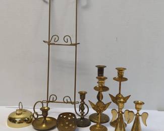 Brass Candle Sticks, Accessories and Other