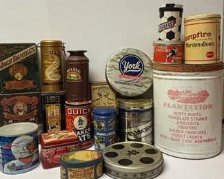 Assorted Vintage Advertising Tins