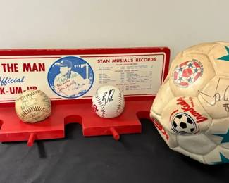 Autograph Baseball and Soccer Items