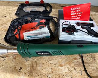 BD Zip Saw, Weller Soldering Gun, Bell Howell Electric Weed Burner