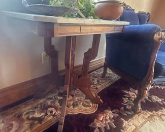 Eastlake marble top table