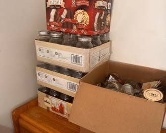 Kerr and Ball mason jars