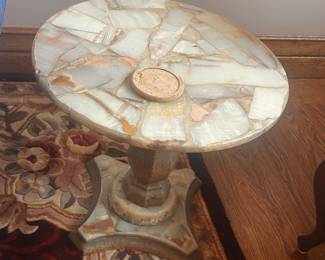 marble top end table