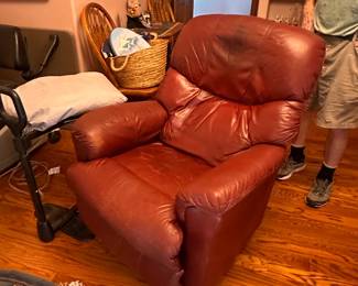 Leather recliner