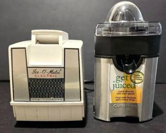 Vintage IceOMatic Ice Crusher Cuisinart Citrus Juicer Lot