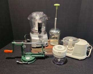 Food Chopper Lot Electric Manual Apple Peeler