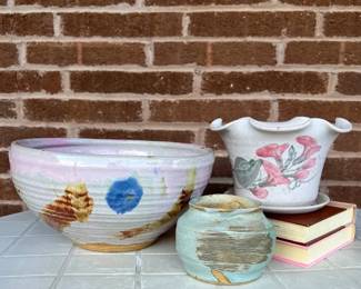 Signed Art Pottery Planters Sheila Hack and More Baltimore Artist
