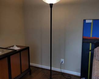 6 Foot Torchiere Floor Lamp W Frosted Glass Shade