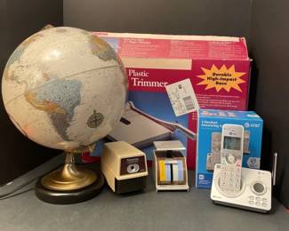 Office Lot Replogle 12 Textured Globe, ATT Phone, Scale, Sharpener, Paper Trimmer