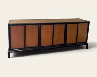 MCM TwoTone Walnut Ebonized Credenza Sideboard