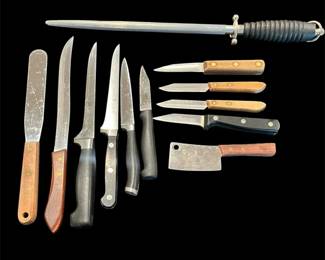 Kitchen Knife Lot, Sharpener Zwilling J.A. Henckels, Ecko, More