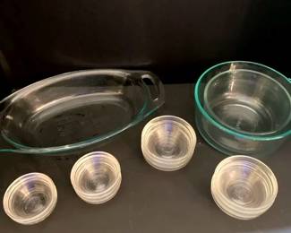Duralex Pyrex Glass Lot Oval Casserole, Mixing Bowls, Ramekins