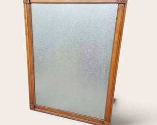 Vintage Federal Style Wood Wall Mirror, Corner Rosettes