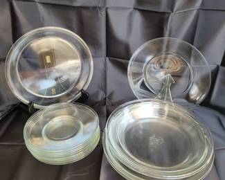 Pyrex Glass Pie Pans, Glass Dessert Plates, More