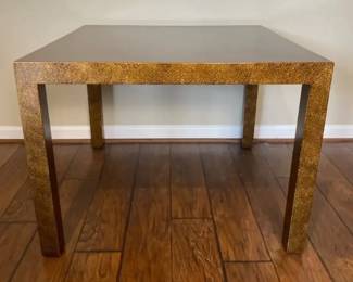 MidCentury Modern Parsons Large Wood Side Table, Milo BaughmanStyle