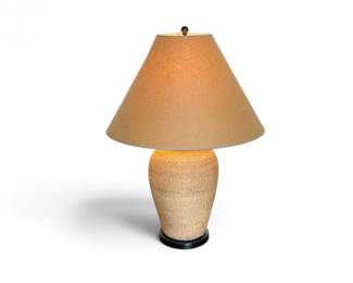 114 RopeWrappedCeramicTableLampwWoodBaseShade