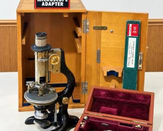 161 VintageErnstLeitzWetzlarMicroscopeLensesAccessories