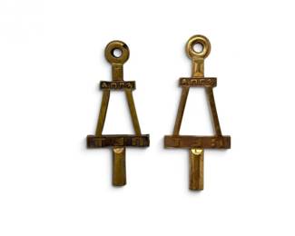 55 VintageTauBetaPiEngineeringHonorSocietyBrassBentSymbols