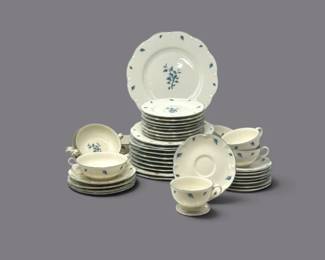 56 TheodoreHavilandBirchmereBlueFloralChinaDinnerware43Pcs