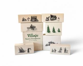 110 Dept56DickensChristmasPastCarolReadingMore8Sets