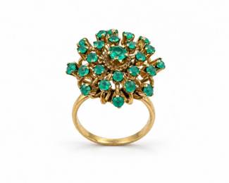 24 MidCentury9KGoldGreenOnyxMakeaWishCocktailRing65g