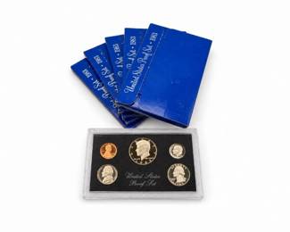 71 1983USMintProofCoinSets5IdenticalSets25Coins