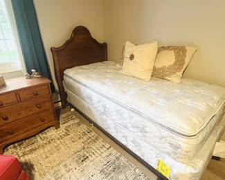 Twin Headboard, Mattress & Box Spring
