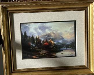 Thomas Kinkade, framed & matted Art