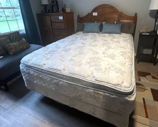 Queen Headboard, Box Spring & Mattress
