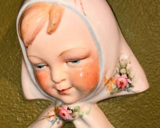 Vtg c. 1950s Plaster Ceramic Bust!