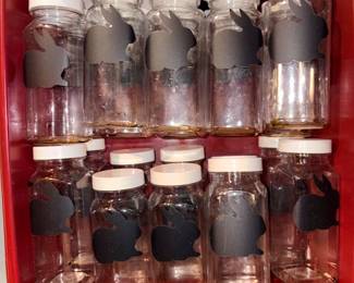 Bulk Plastic Jars w/Bunny Decal Set Of 20!