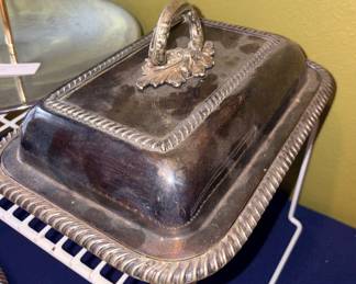 VTG Rococo Sheffield Silver Gadroon Style Covered Dish Set!