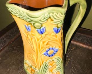FTD Blue Floral ceramic Farm House Pitcher!
