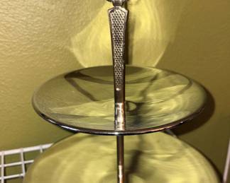 Med Kromex Chrome 2 Tier Serving Tray!