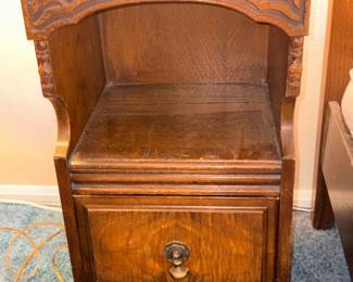 Antique Jacobean Revival Style Nighstand c. 1920s-40s!