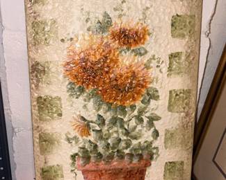 Original Barbie White Design Hand Painted Flowers By Christy Bowen !