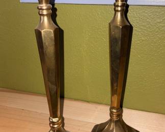 Vtg Brass Candlestick Pr!