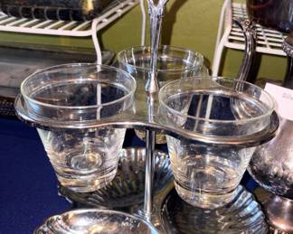 Vtg MCM Kromex Condiment Chrome Server!