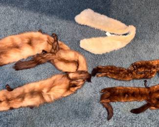Ferdinand Roth 3 Red Fox Stole, A.F. Schwalbe Sable 4 Mink Pelt Scarf Stole, Vtg Mink Stole!