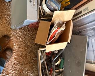 Assorted boxed hardware and household items
