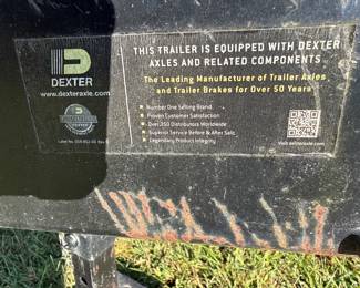 Dump trailer - Dexter axle label