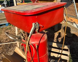 Red utility sink