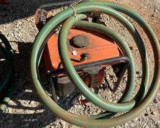 Portable water pump with hose