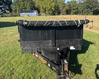 Down to Earth dump trailer - front and tarp view