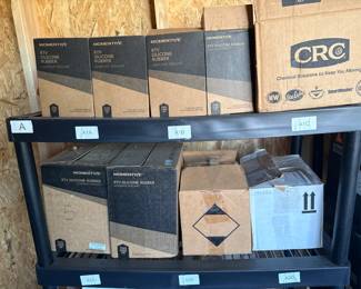 Momentive silicone and CRC boxed shop supplies