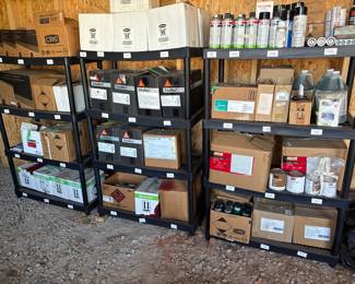 Assorted sealants, adhesives and shop supplies