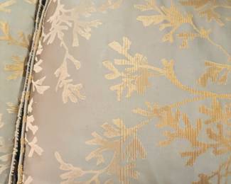 Beautiful Green Patterned Silk Upholstered Sofa