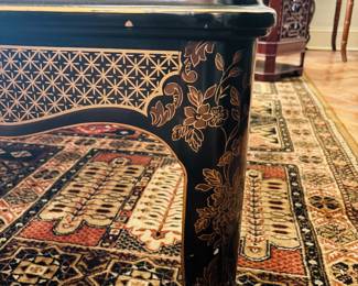 Drexel Heritage Coffee Black Lacquer Coffee Table