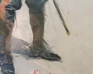 Set of Three Signed Howard Chandler Christy Drawings